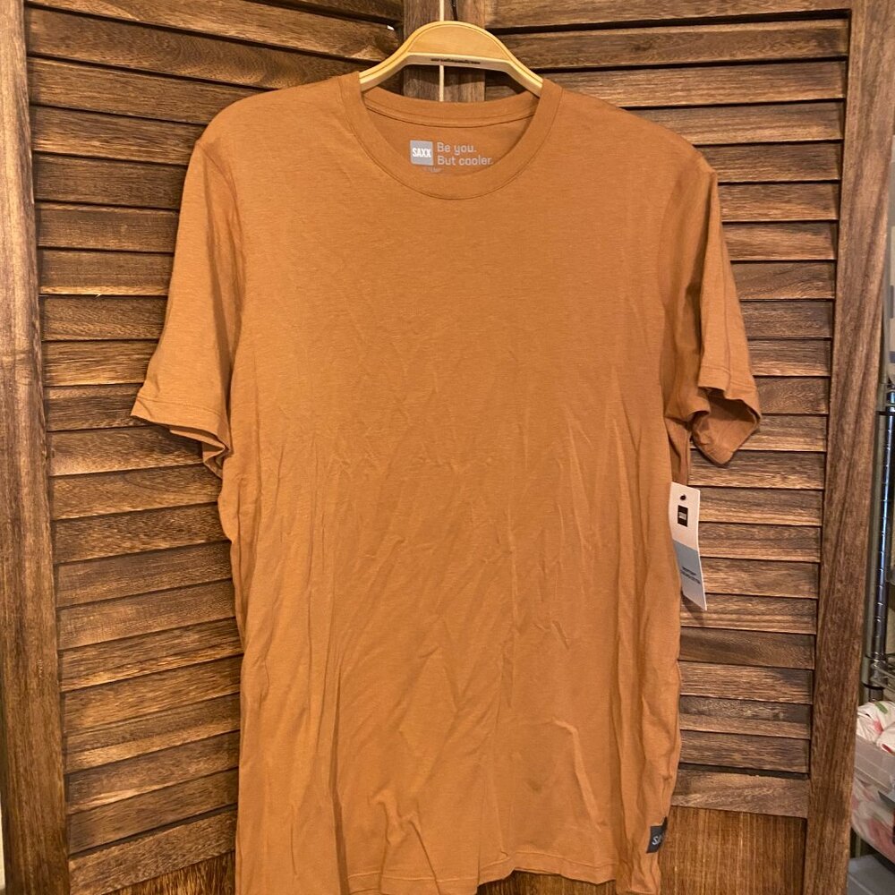 SAXX Men's DropTemp Cooling Cotton Tee Butterscotch